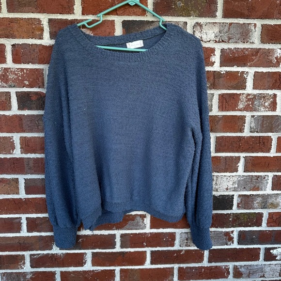 Altar'd State Tops - Altar'd State Fuzzy Blue Sweater M/L Cozy Oversized Loungewear Medium Large